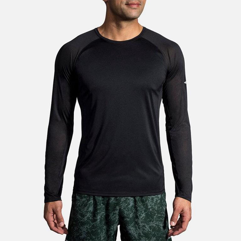 Brooks Men's Stealth Long Sleeve Running Shirt - Grey (LQVD17632)